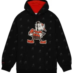 Mitchell & Ness Hoodies & Sweatshirts-Aop Fleece Hoodie Cleveland Browns