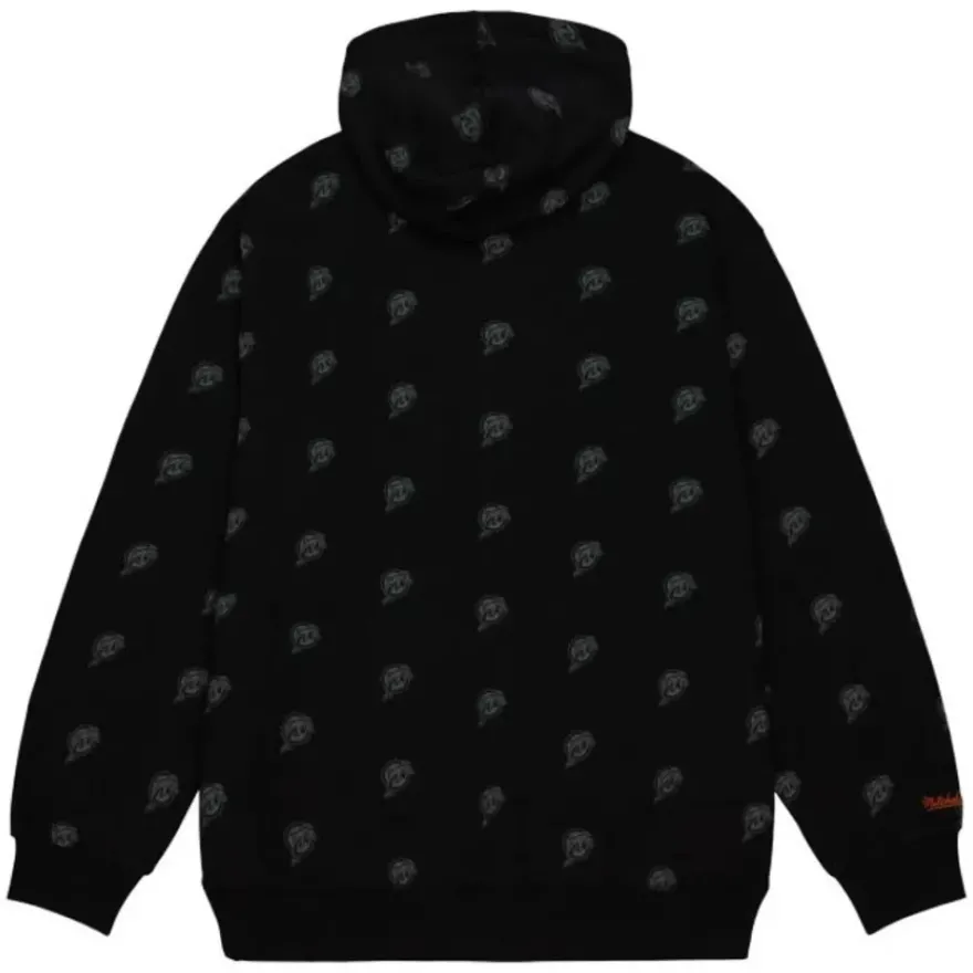 Mitchell & Ness Hoodies & Sweatshirts-Aop Fleece Hoodie Miami Dolphins