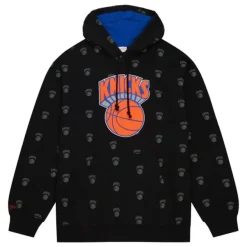 Mitchell & Ness Hoodies & Sweatshirts-Aop Fleece Hoodie New York Knicks