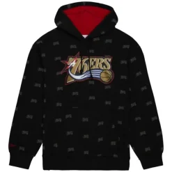 Mitchell & Ness Hoodies & Sweatshirts-Aop Fleece Hoodie Philadelphia 76Ers