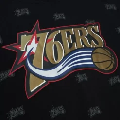 Mitchell & Ness Hoodies & Sweatshirts-Aop Fleece Hoodie Philadelphia 76Ers