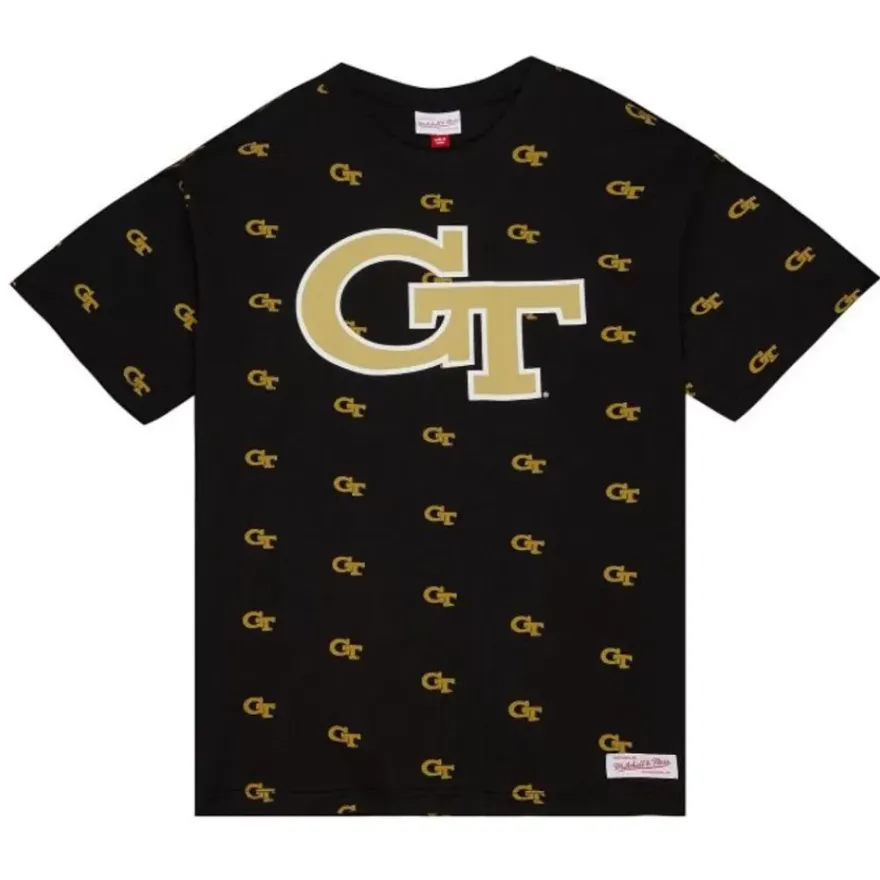 Mitchell & Ness T-Shirts & Tops-Aop Ss Top Georgia Tech