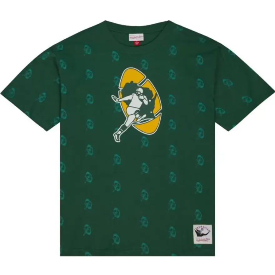 Mitchell & Ness T-Shirts & Tops-Aop S/S Top Green Bay Packers