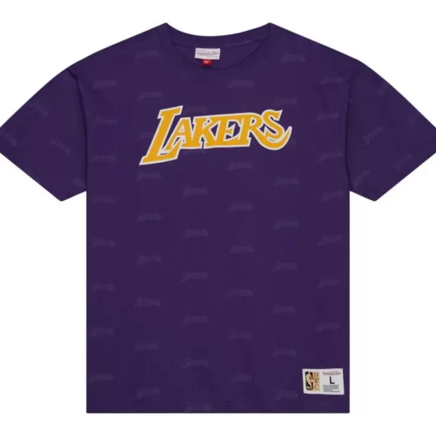 Mitchell & Ness T-Shirts & Tops-Aop S/S Top Los Angeles Lakers