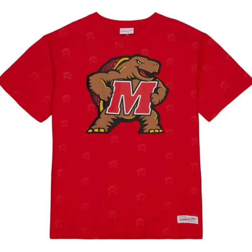 Mitchell & Ness T-Shirts & Tops-Aop Ss Top University Of Maryland