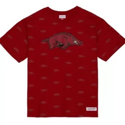 Mitchell & Ness T-Shirts & Tops-Aop Ss Top University Of Arkansas