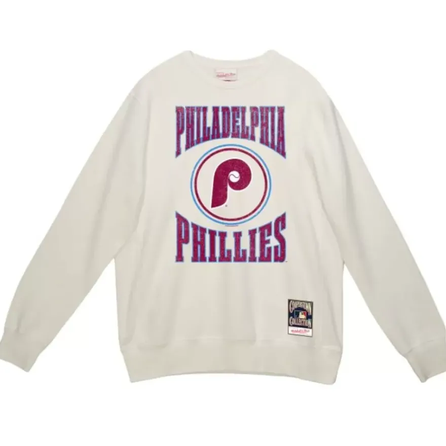 Mitchell & Ness Hoodies & Sweatshirts-Arched Lockup Crew Philadelphia Phillies