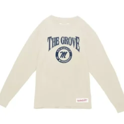 Mitchell & Ness T-Shirts & Tops-Arched Logo Lockup Slub Ls Tee University Of Mississippi