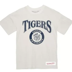 Mitchell & Ness T-Shirts & Tops-Arched Logo Lockup Slub Tee Auburn University