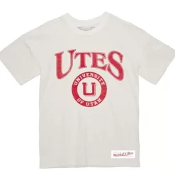 Mitchell & Ness T-Shirts & Tops-Arched Logo Lockup Slub Tee University Of Utah