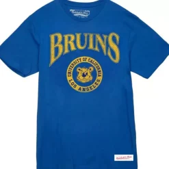 Mitchell & Ness T-Shirts & Tops-Arched Logo Lockup Slub Tee Ucla