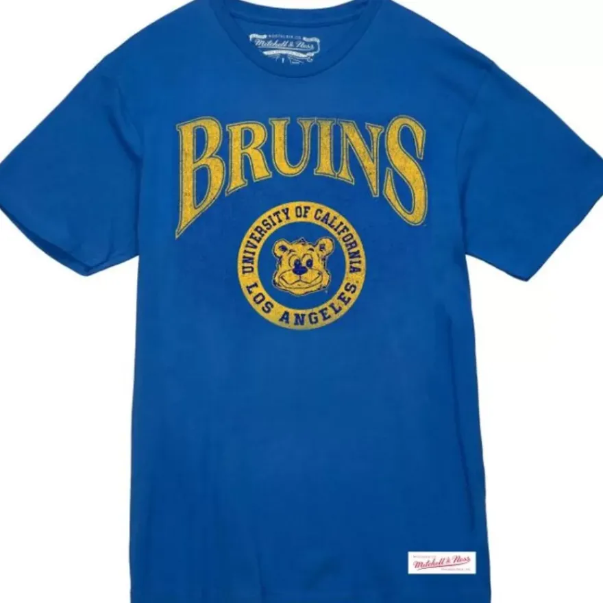 Mitchell & Ness T-Shirts & Tops-Arched Logo Lockup Slub Tee Ucla