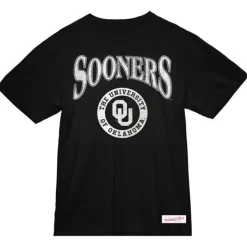 Mitchell & Ness T-Shirts & Tops-Arched Logo Lockup Slub Tee University Of Oklahoma