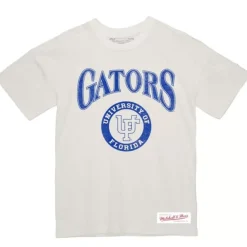 Mitchell & Ness T-Shirts & Tops-Arched Logo Lockup Slub Tee University Of Florida