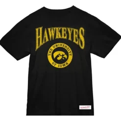 Mitchell & Ness T-Shirts & Tops-Arched Logo Lockup Slub Tee University Of Iowa