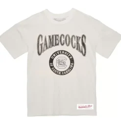 Mitchell & Ness T-Shirts & Tops-Arched Logo Lockup Slub Tee University Of South Carolina
