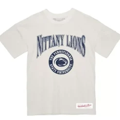 Mitchell & Ness T-Shirts & Tops-Arched Logo Lockup Slub Tee Penn State University