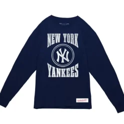 Mitchell & Ness T-Shirts & Tops-Arched Logo Slub Ls Tee New York Yankees