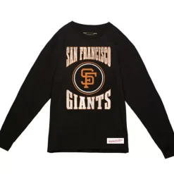 Mitchell & Ness T-Shirts & Tops-Arched Logo Slub Ls Tee San Francisco Giants