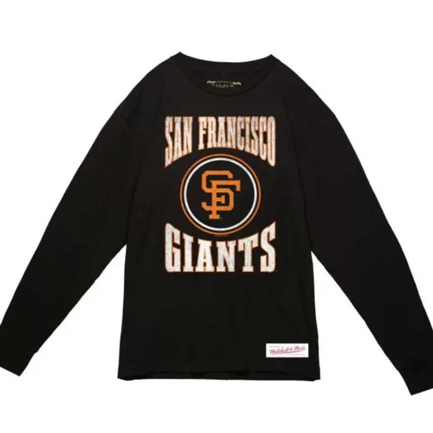 Mitchell & Ness T-Shirts & Tops-Arched Logo Slub Ls Tee San Francisco Giants