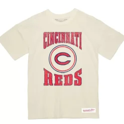 Mitchell & Ness T-Shirts & Tops-Arched Logo Slub Tee Cincinnati Reds
