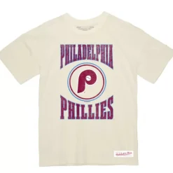 Mitchell & Ness T-Shirts & Tops-Arched Logo Slub Tee Philadelphia Phillies