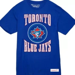 Mitchell & Ness T-Shirts & Tops-Arched Logo Slub Tee Toronto Blue Jays