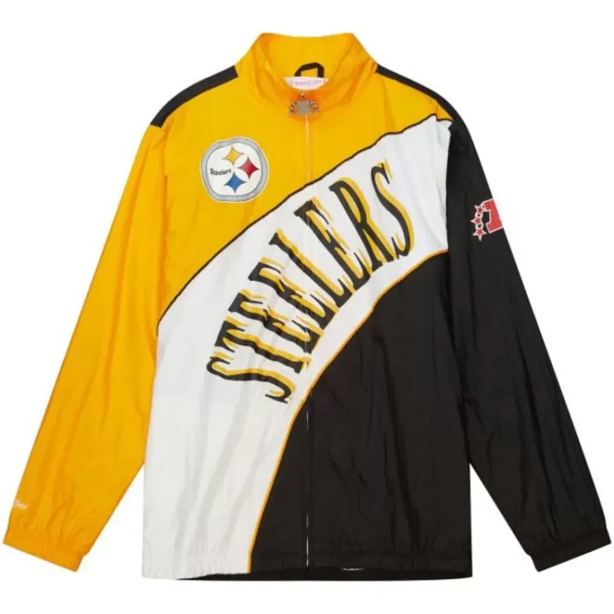 Mitchell & Ness Jackets & Outerwear-Arched Retro Lined Windbreaker Pittsburgh Steelers