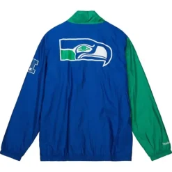 Mitchell & Ness Jackets & Outerwear-Arched Retro Lined Windbreaker Seattle Seahawks
