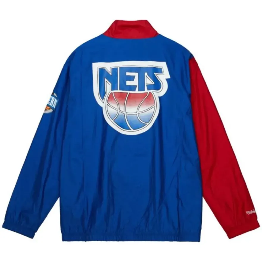 Mitchell & Ness Jackets & Outerwear-Arched Retro Lined Windbreaker New Jersey Nets