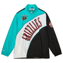 Mitchell & Ness Jackets & Outerwear-Arched Retro Lined Windbreaker Vancouver Grizzlies