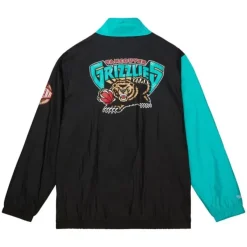 Mitchell & Ness Jackets & Outerwear-Arched Retro Lined Windbreaker Vancouver Grizzlies