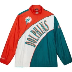 Mitchell & Ness Jackets & Outerwear-Arched Retro Lined Windbreaker Miami Dolphins