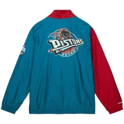 Mitchell & Ness Jackets & Outerwear-Arched Retro Lined Windbreaker Detroit Pistons