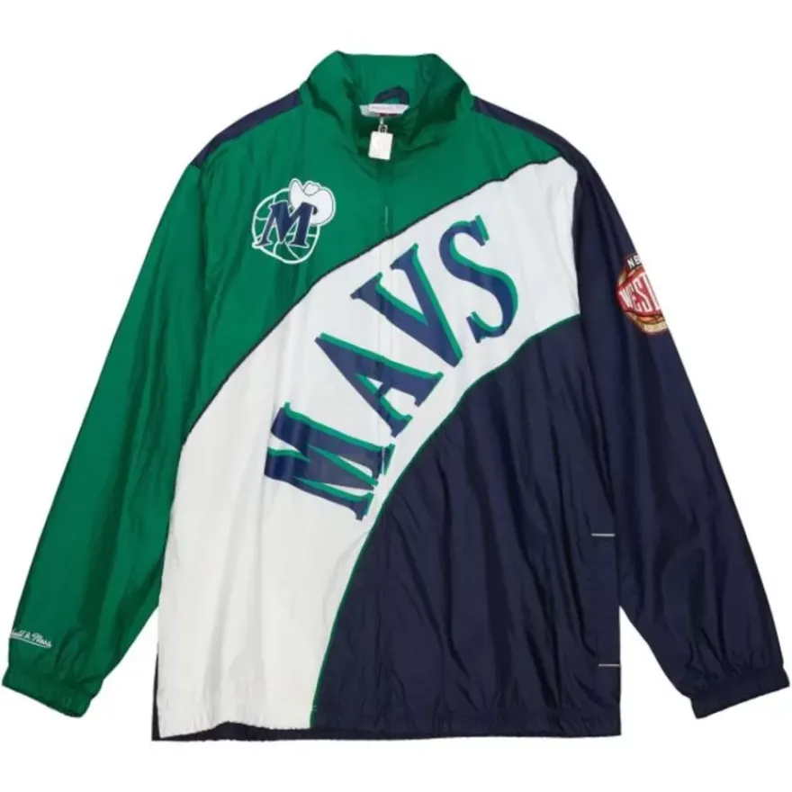 Mitchell & Ness Jackets & Outerwear-Arched Retro Lined Windbreaker Dallas Mavericks