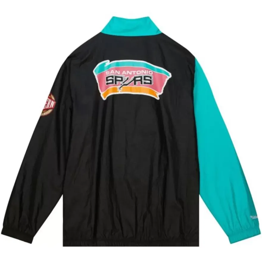 Mitchell & Ness Jackets & Outerwear-Arched Retro Lined Windbreaker San Antonio Spurs