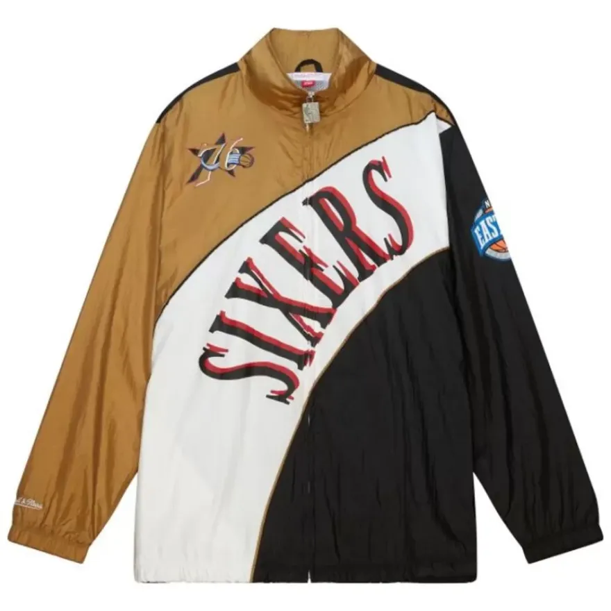 Mitchell & Ness Jackets & Outerwear-Arched Retro Lined Windbreaker Philadelphia 76Ers
