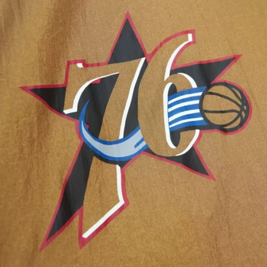 Mitchell & Ness Jackets & Outerwear-Arched Retro Lined Windbreaker Philadelphia 76Ers