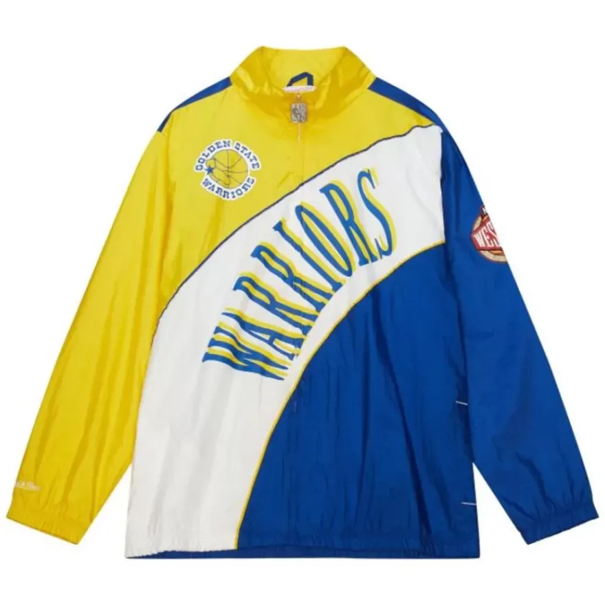 Mitchell & Ness Jackets & Outerwear-Arched Retro Lined Windbreaker Golden State Warriors