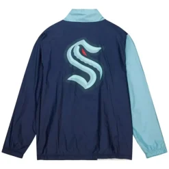 Mitchell & Ness Jackets & Outerwear-Arched Retro Lined Windbreaker Seattle Kraken
