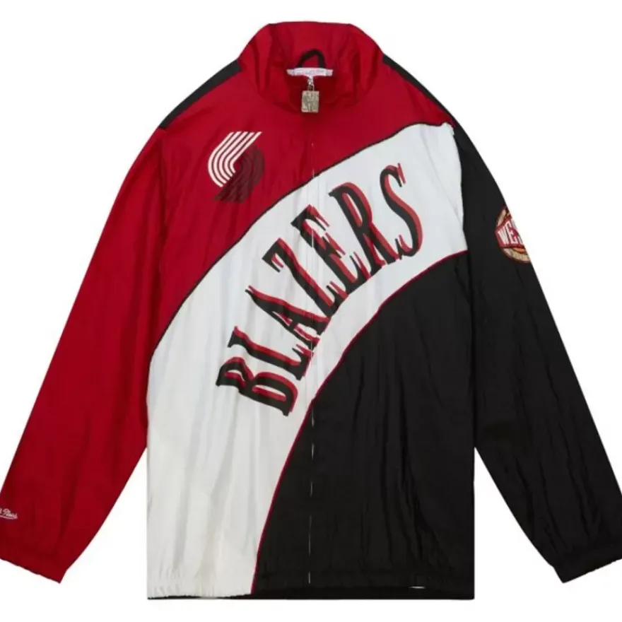 Mitchell & Ness Jackets & Outerwear-Arched Retro Lined Windbreaker Portland Trail Blazers