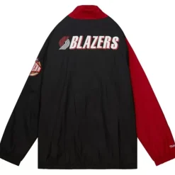Mitchell & Ness Jackets & Outerwear-Arched Retro Lined Windbreaker Portland Trail Blazers