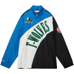 Mitchell & Ness Jackets & Outerwear-Arched Retro Lined Windbreaker Minnesota Timberwolves