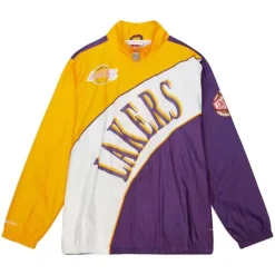 Mitchell & Ness Jackets & Outerwear-Arched Retro Lined Windbreaker Los Angeles Lakers