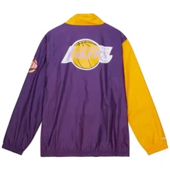 Mitchell & Ness Jackets & Outerwear-Arched Retro Lined Windbreaker Los Angeles Lakers