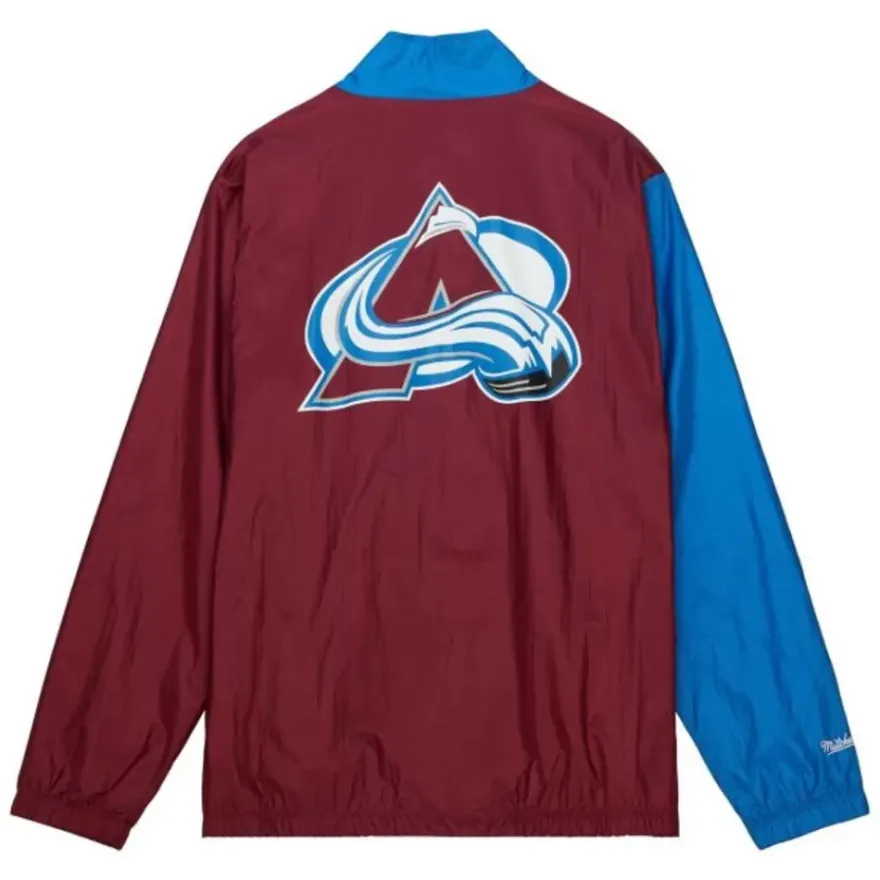 Mitchell & Ness Jackets & Outerwear-Arched Retro Lined Windbreaker Colorado Avalanche
