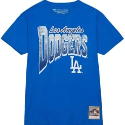 Mitchell & Ness T-Shirts & Tops-Arched Vintage Logo Tee Los Angeles Dodgers