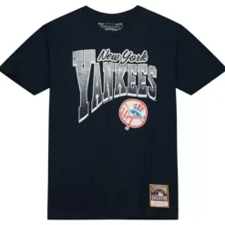 Mitchell & Ness T-Shirts & Tops-Arched Vintage Logo Tee New York Yankees