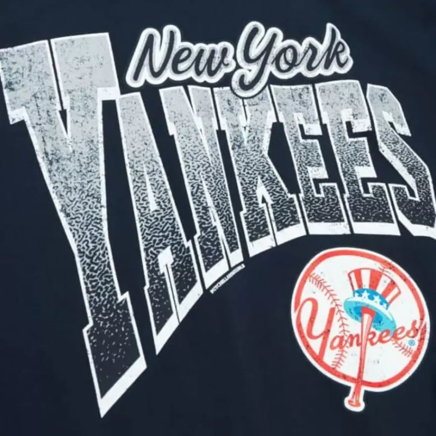 Mitchell & Ness T-Shirts & Tops-Arched Vintage Logo Tee New York Yankees