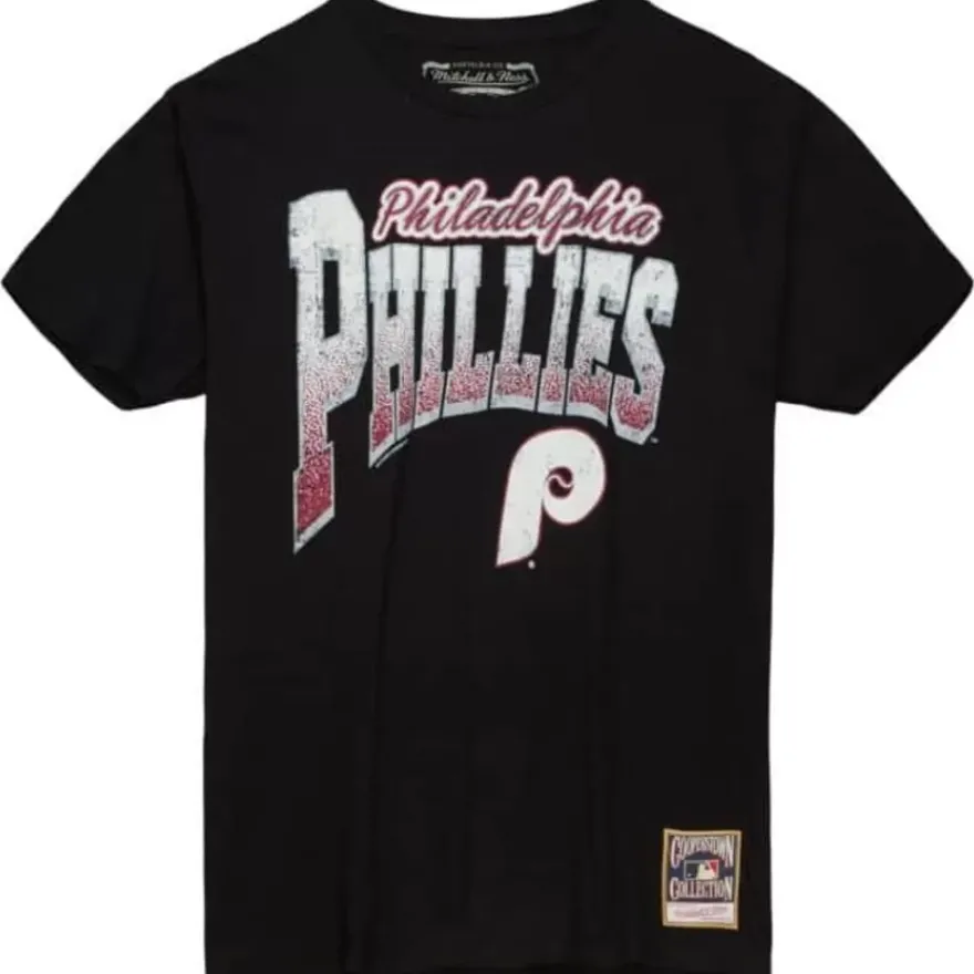 Mitchell & Ness T-Shirts & Tops-Arched Vintage Logo Tee Philadelphia Phillies